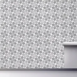 Wall Murals & Wall Decals-Kirkland's Home Four-Leafed Pattern Peel And Stick Wall Mural Black/White