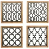 Wall Plaques-Kirkland's Home Framed Matte Black Metal Wall Plaques, Set Of 4 Black/Brown