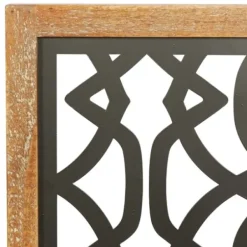 Wall Plaques-Kirkland's Home Framed Matte Black Metal Wall Plaques, Set Of 4 Black/Brown