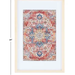 Wall Plaques-Kirkland's Home Framed Textile Wall Plaque Red