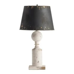 Table Lamps-Kirkland's Home Fran Farmhouse Metal Shade Table Lamp Black