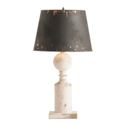 Table Lamps-Kirkland's Home Fran Farmhouse Metal Shade Table Lamp Black