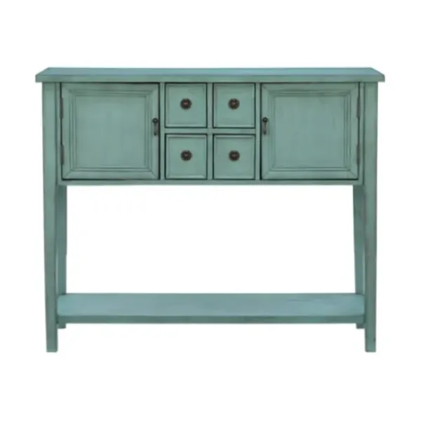 Console Tables-Kirkland's Home Franny Distressed Console Table Blue