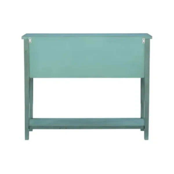 Console Tables-Kirkland's Home Franny Distressed Console Table Blue