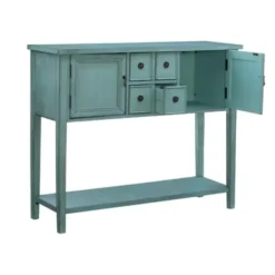 Console Tables-Kirkland's Home Franny Distressed Console Table Blue