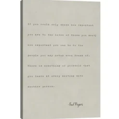 Wall Quotes & Signs-Kirkland's Home Fred Rogers If You Could Canvas Art Print Ivory/Black