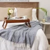 Blankets & Throws-Kirkland's Home French And White Arrowhead Throw Blue