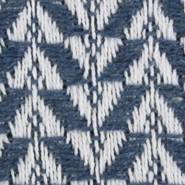 Blankets & Throws-Kirkland's Home French And White Arrowhead Throw Blue