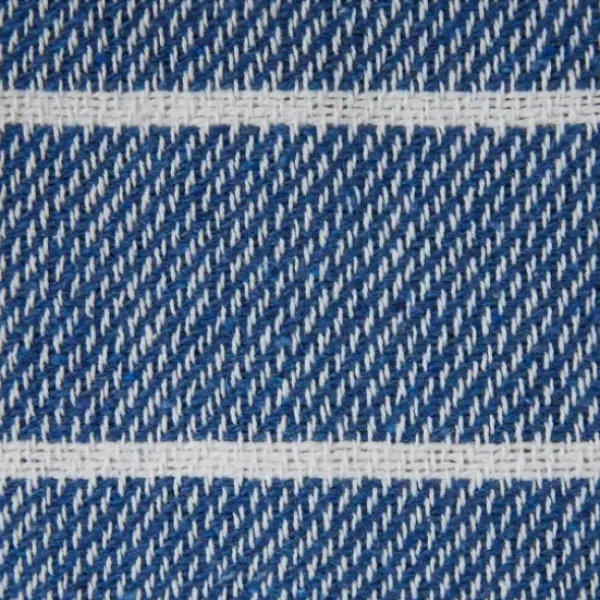 Blankets & Throws-Kirkland's Home French And White Thin Stripe Throw Blue