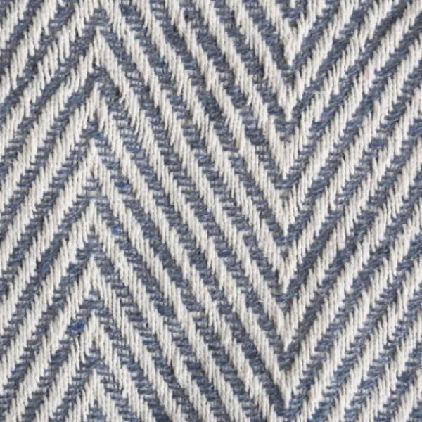Blankets & Throws-Kirkland's Home French Chevron And Fringe Throw Blue