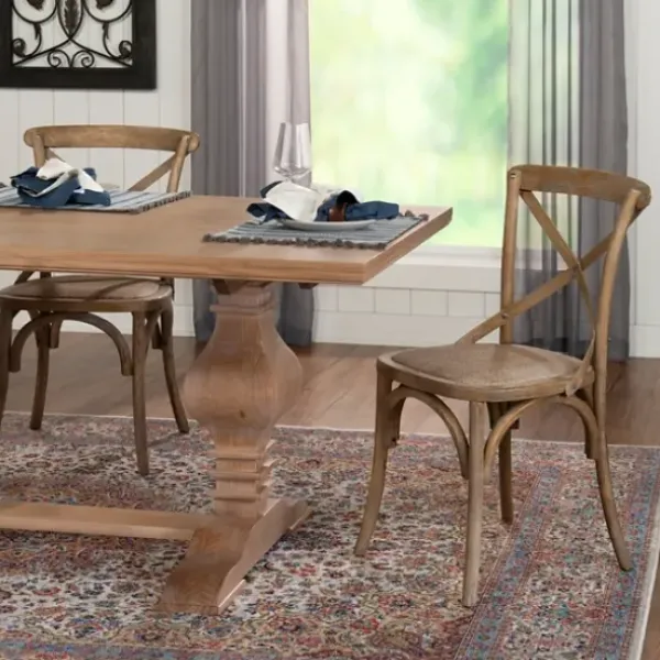 Dining Chairs-Kirkland's Home French Country X-Back Dining Chairs, Set Of 2 Gray