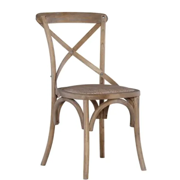 Dining Chairs-Kirkland's Home French Country X-Back Dining Chairs, Set Of 2 Gray