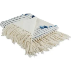 Blankets & Throws-Kirkland's Home French Diamond Cut Throw Blue