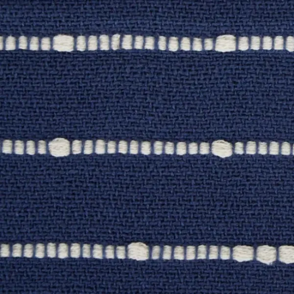 Blankets & Throws-Kirkland's Home French Slub Stripe Decorative Throw Blue