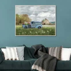 Framed Art-Kirkland's Home Fresh Country Picks Framed Wall Art Blue/Tan/White