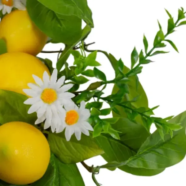 Wreaths-Kirkland's Home Fresh Daisies And Lemons Wreath Green/Yellow/White