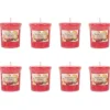 Candles-Kirkland's Home Fresh Fruit Sorbet Votive Candles, Set Of 8 Red