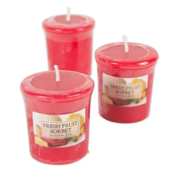 Candles-Kirkland's Home Fresh Fruit Sorbet Votive Candles, Set Of 8 Red