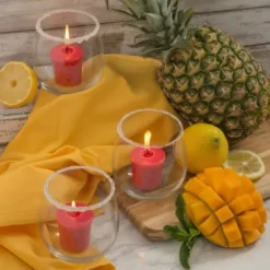 Candles-Kirkland's Home Fresh Fruit Sorbet Votive Candles, Set Of 8 Red