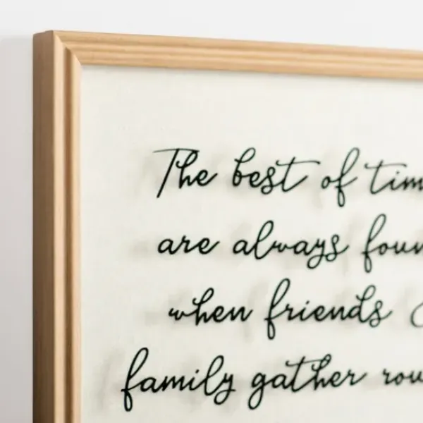Wall Quotes & Signs-Kirkland's Home Friends & Family Gather Round Glass Wall Plaque White