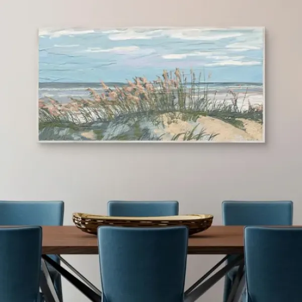 Canvas Art-Kirkland's Home From The Dunes Framed Canvas Art Print Blue/Green