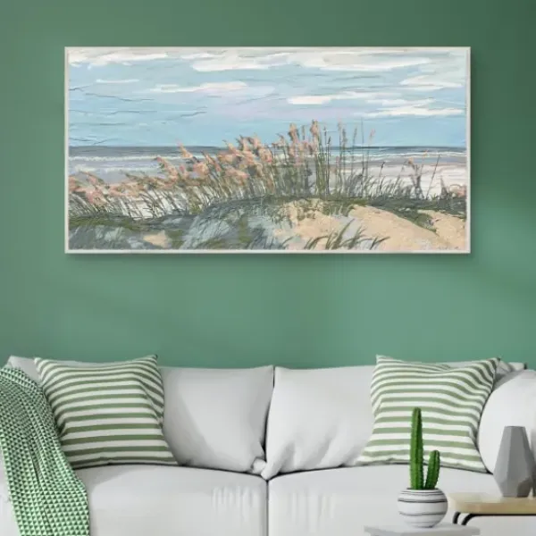 Canvas Art-Kirkland's Home From The Dunes Framed Canvas Art Print Blue/Green