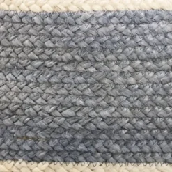 Baskets & Boxes-Kirkland's Home Frost Gray Bold Striped Jute Basket, 19 In. Gray/Ivory