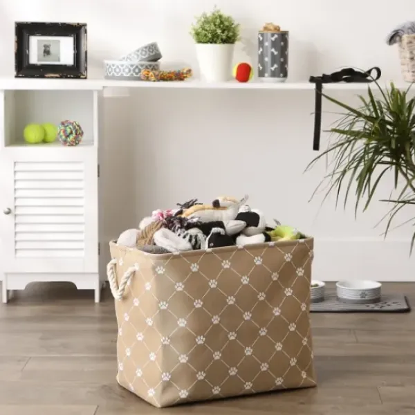 Baskets & Boxes-Kirkland's Home Frost Gray Bold Striped Jute Basket, 17 In. Gray/Ivory