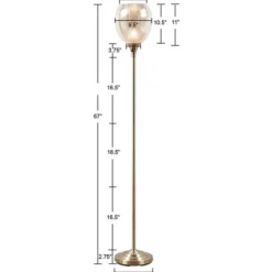 Floor Lamps-Kirkland's Home Frosted Starlight Golden Floor Lamp White