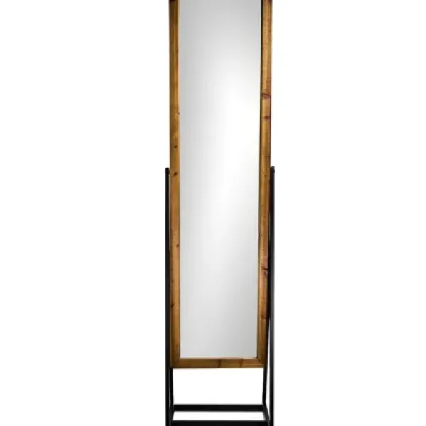 Full Length & Floor Mirrors-Kirkland's Home Full Length Wood And Metal Wall Mirror With Stand