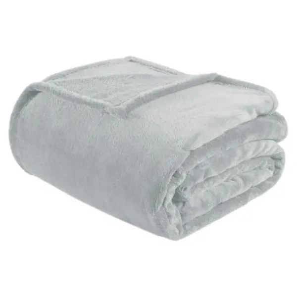 Blankets & Throws-Kirkland's Home Full/Queen Oversize Plush Blanket Gray