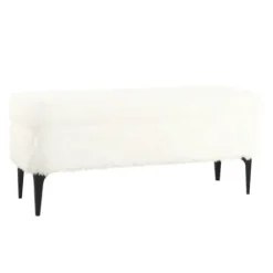 Benches & Ottomans-Kirkland's Home Fur Storage Bench White