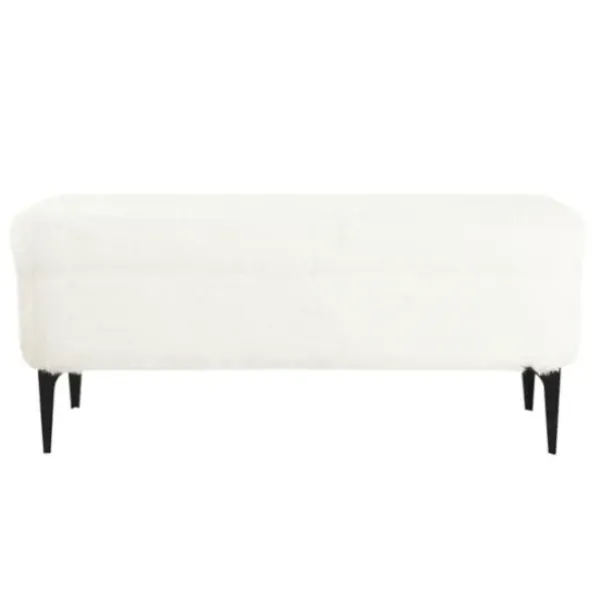 Benches & Ottomans-Kirkland's Home Fur Storage Bench White