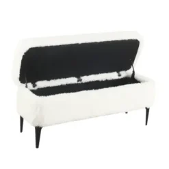 Benches & Ottomans-Kirkland's Home Fur Storage Bench White