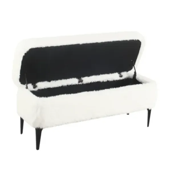 Benches & Ottomans-Kirkland's Home Fur Storage Bench White
