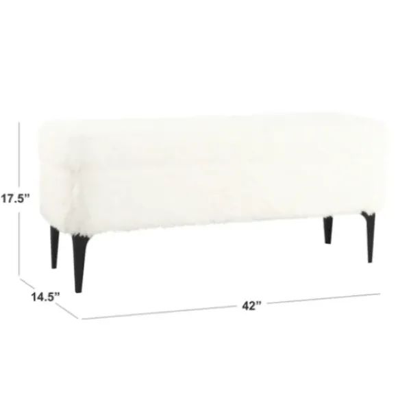 Benches & Ottomans-Kirkland's Home Fur Storage Bench White