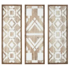 Wall Plaques-Kirkland's Home Gail Wooden Plaques, Set Of 3 Brown