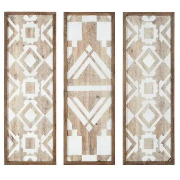 Wall Plaques-Kirkland's Home Gail Wooden Plaques, Set Of 3 Brown