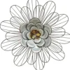 Wall Plaques-Kirkland's Home Galvanized Daisy Plaque Silver/Blue