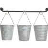 Wall Storage-Kirkland's Home Galvanized Silver Bucket Wall Planters