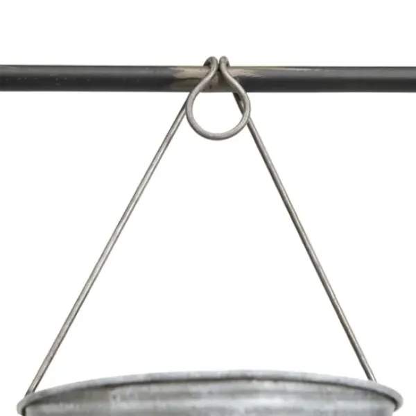 Wall Storage-Kirkland's Home Galvanized Silver Bucket Wall Planters