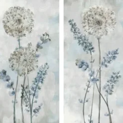 Canvas Art-Kirkland's Home Garden Heights Canvas Art Prints, Set Of 2 Blue/White/Gray