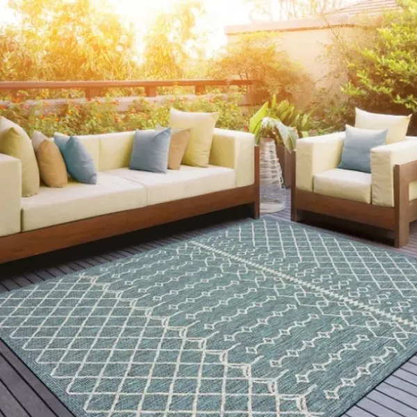 Outdoor Rugs-Kirkland's Home Gather Indoor/Outdoor Area Rug, 5X7 Tan