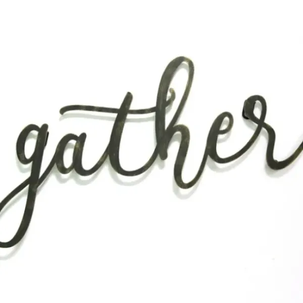 Wall Quotes & Signs-Kirkland's Home Gather Script Wall Plaque Black