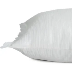 Pillows-Kirkland's Home Gauze Organic Fringe Throw Pillow White