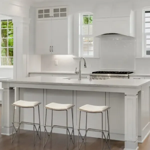 Bar Stools & Counter Height Stools-Kirkland's Home Geometric Base And Saddle Seat Bar Stool Ivory