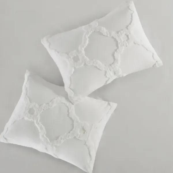 Comforters-Kirkland's Home Geometric California King 3-Pc Comforter Set White
