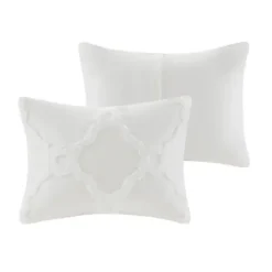 Comforters-Kirkland's Home Geometric California King 3-Pc Comforter Set White