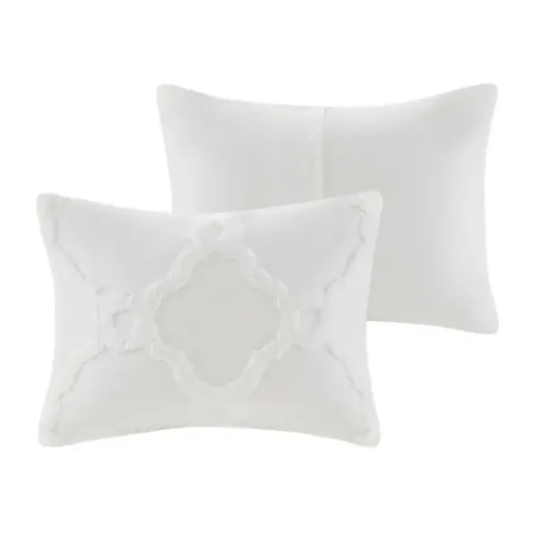 Comforters-Kirkland's Home Geometric California King 3-Pc Comforter Set White