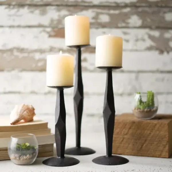Candle Holders-Kirkland's Home Geometric Diamond Candle Holders, Set Of 3 Brown